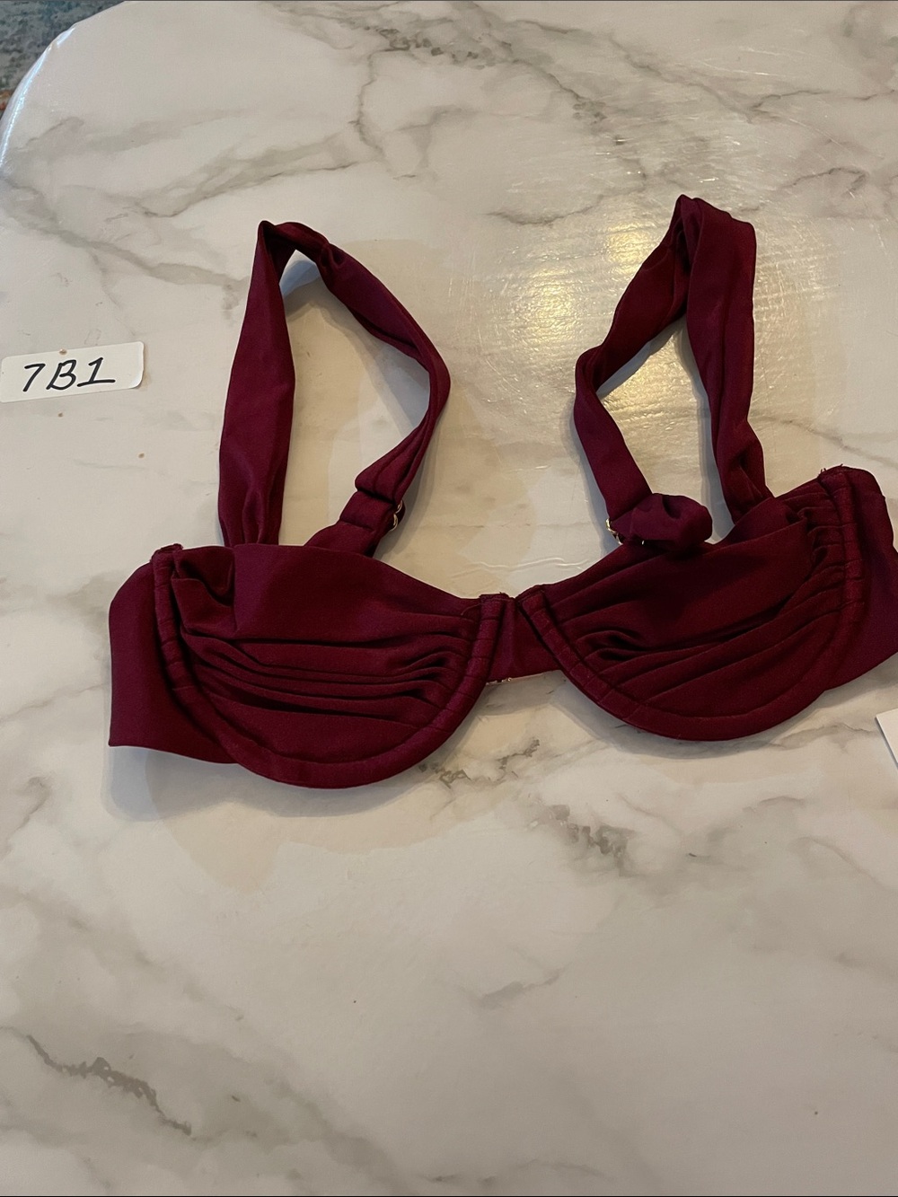 Vacay swimwear Women's Burgundy Underwire Bikini Top